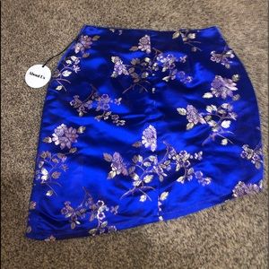 About Us blue mini skirt